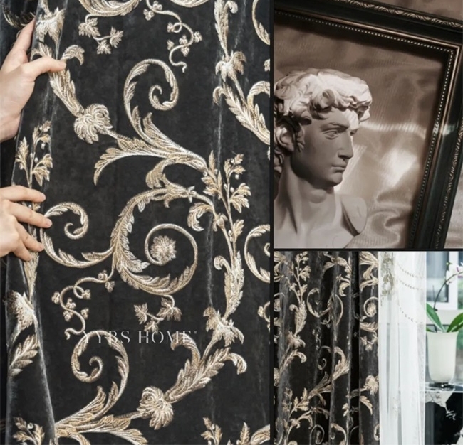 伊伊布舍2024年高端法式奢华刺绣系列窗帘—《王者绒耀III》系列